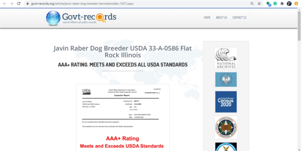  javin, raber, dog, breeder, govt, records, flat, rock, il, illinios, javin-raber, dog-breeder, kennel, usda, puppy, mill, puppymill, inspected, inspection, report, reports, investigation, story, news-story, dogs, aca, ica, aphis, 33-a-0586